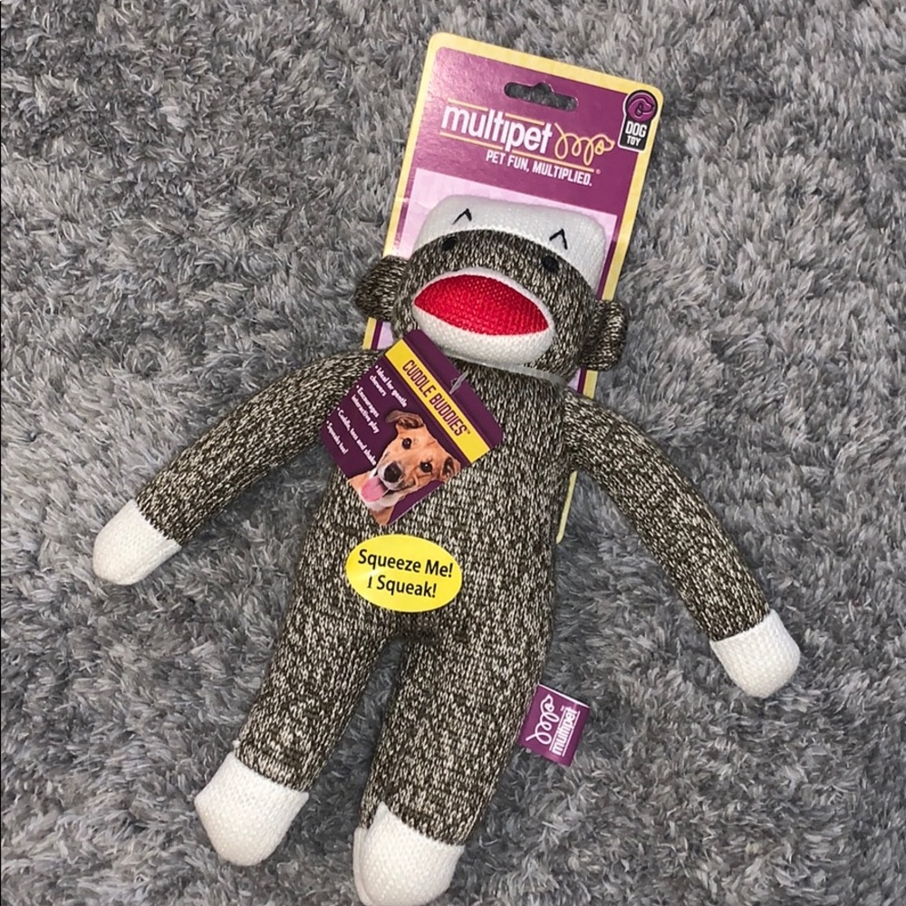 Sock Monkey Dog toy